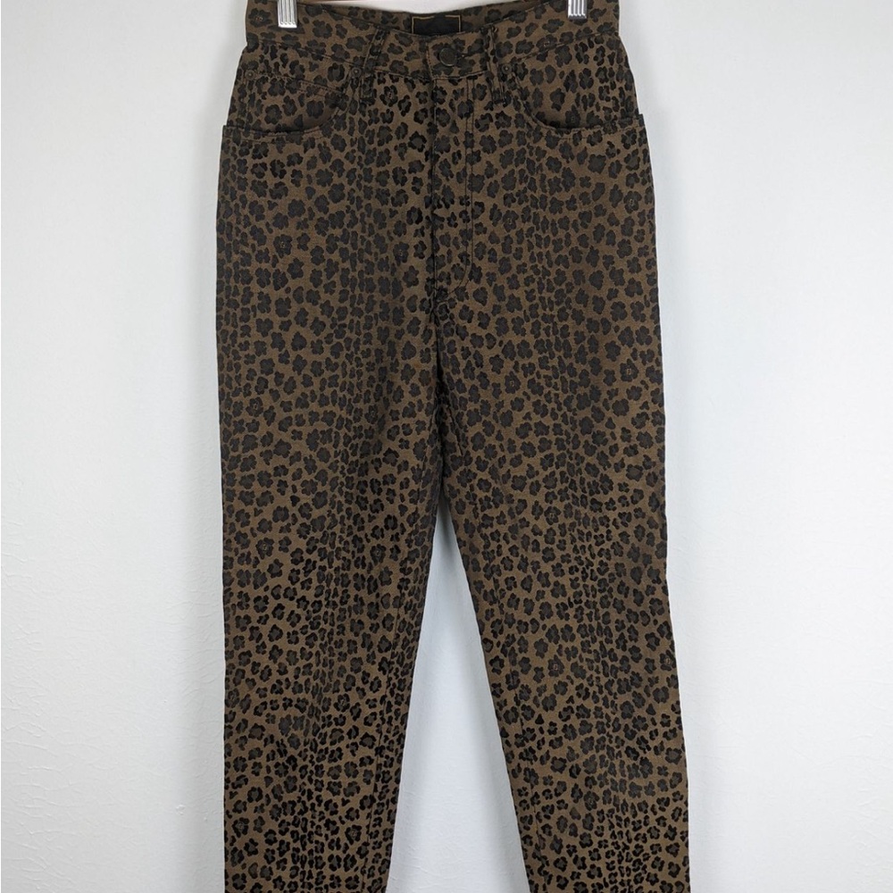 Vintage Fendi Zucca Leopard Print Pants